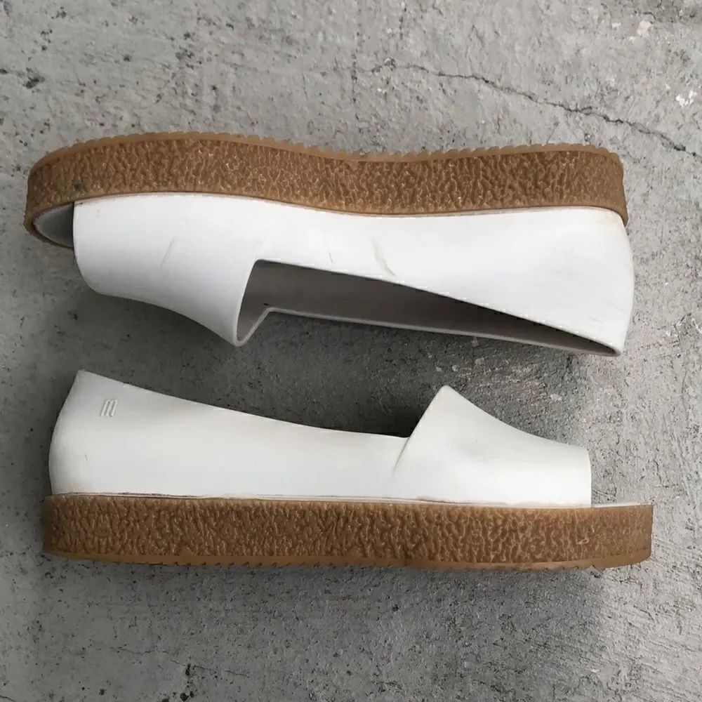Melissa   peep toe slip ons